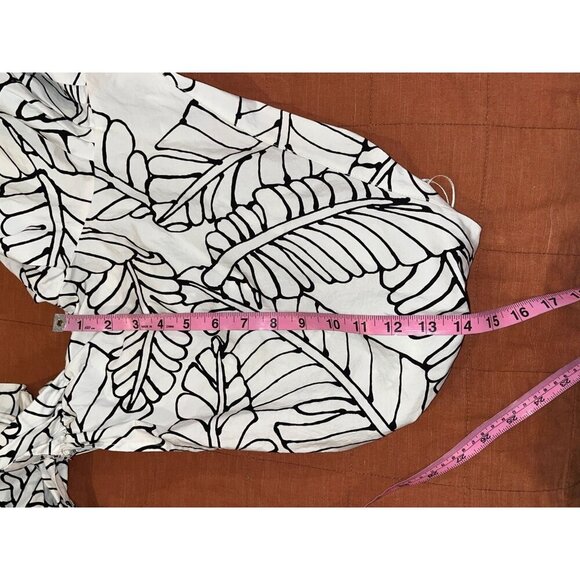 Fe Noel x Target Sketch Palm Leaf Print Wrap Tie One Shoulder Top Sketch Palm L - Picture 7 of 9